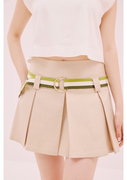 Kemer Detaylı Mini Etek Bej Y2215094_024 modelleri