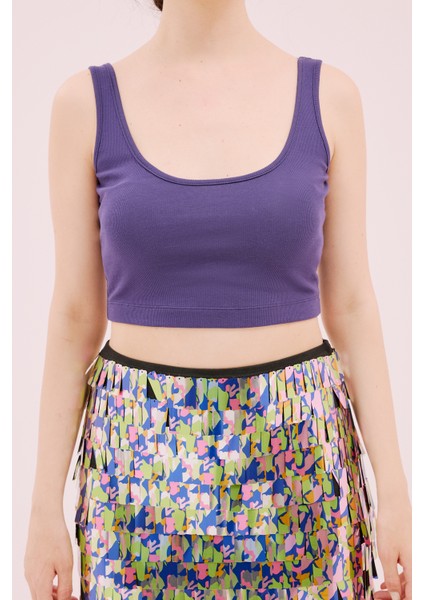 Örme Crop Lacivert Y2113162_015