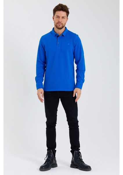 Erkek Basic Polo Yaka Uzun Bol Kışlık Bordo Sweatshirt modelleri