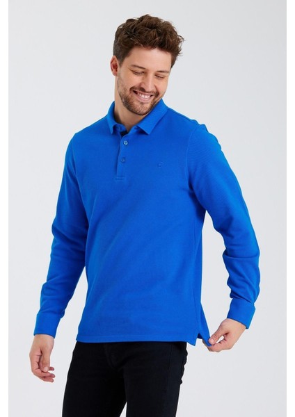 Erkek Basic Polo Yaka Uzun Bol Kışlık Bordo Sweatshirt fırsatları