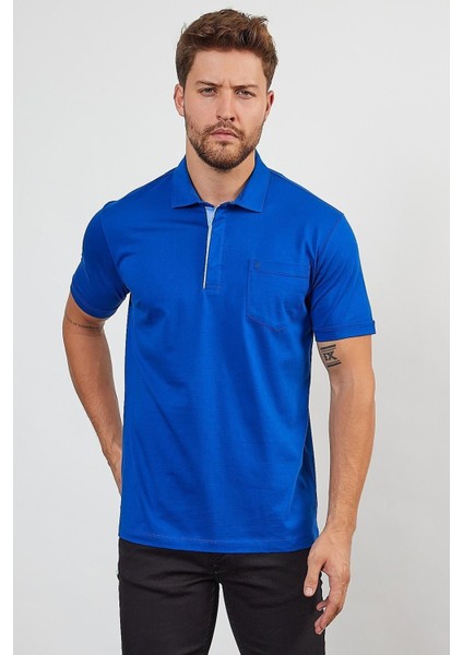 Erkek Basic Cepli Çıtçıtlı Dar Kahverengi Polo Yaka Tişört