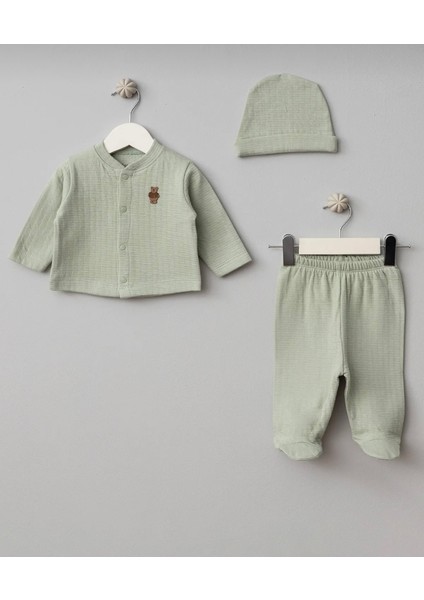 Sevimli Hayvanlar Bebek Tulumu 3' Lü Takım 0-3 / 0-6 Ay