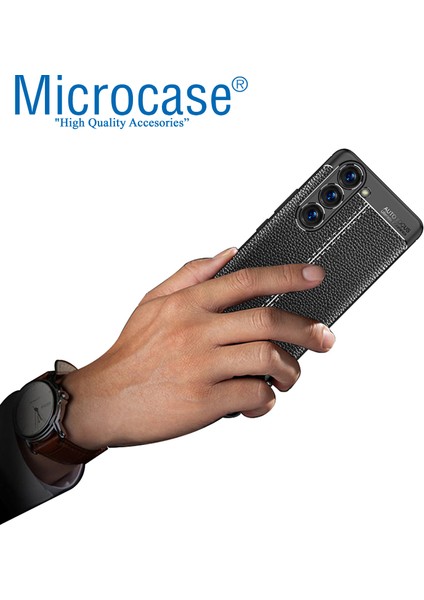 Samsung Galaxy A36 5g ile Uyumlu Leather Serisi Deri Efekt Silikon Kılıf - Siyah AL3337 fiyatları