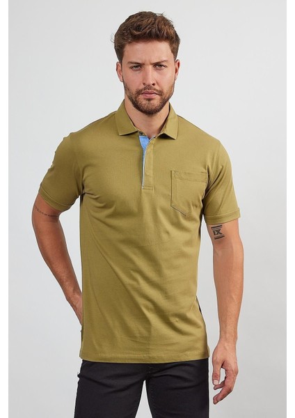 Erkek Basic Cepli Çıtçıtlı Dar Kahverengi Polo Yaka Tişört modelleri