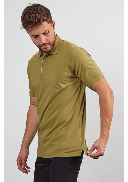 Erkek Basic Cepli Çıtçıtlı Dar Kahverengi Polo Yaka Tişört fırsatları