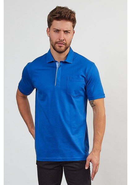 Erkek Basic Cepli Çıtçıtlı Dar Kahverengi Polo Yaka Tişört