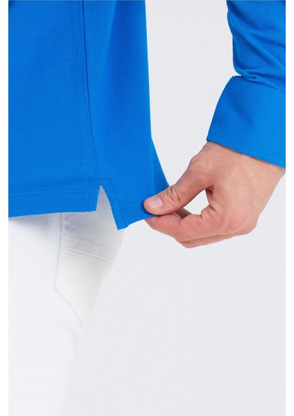 Erkek Polo Yaka Comfort Uzun Kollu Basic Vişne Tişört modelleri