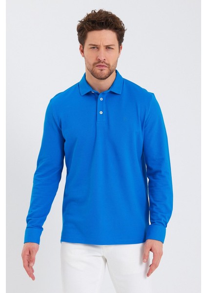 Erkek Polo Yaka Comfort Uzun Kollu Basic Vişne Tişört indirimleri