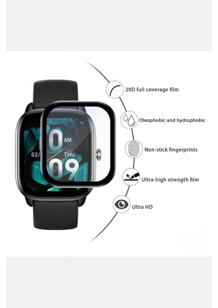 2 Adet Huaweı Watch Fit 3 ile Uyumlu 9d Tam Kapatan Kenarleri Siyah Kırılmaz Nano Cam Ekran Koruyucu fiyatları