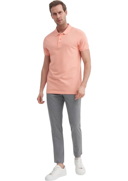 Erkek Polo Yaka Slim Fit Düz Pamuklu Tişört 4613 fiyatları