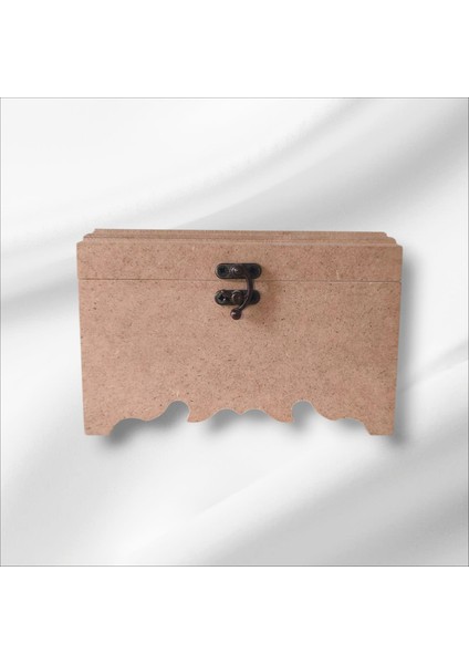 Ahşap-Boyanabilir-4 Bölmeli-Klipsli-Çok Amaçlı Küçük Organizer Kutu