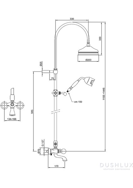 Italyan Webert Karenina Banyo Bataryasi Swarovsky Taşli Duş Kolonu ,el Duşu Seti̇ Krom indirimleri