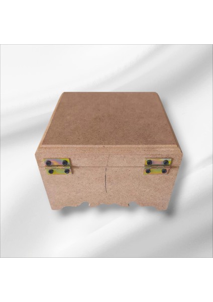 Ahşap-Boyanabilir-4 Bölmeli-Klipsli-Çok Amaçlı Küçük Organizer Kutu