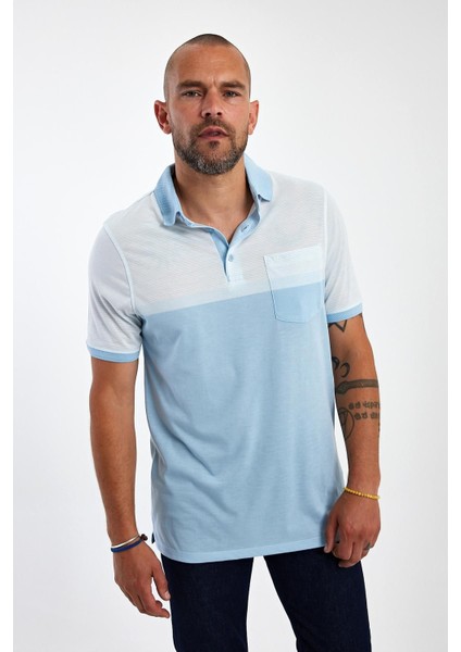 Erkek Basic Polo Yaka Cepli Kısa Kol Siyah Tişört