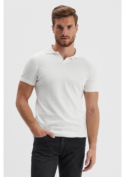 Erkek Uzun Polo Yaka Kısa Kollu Siyah Düz Triko Kazak fırsatları