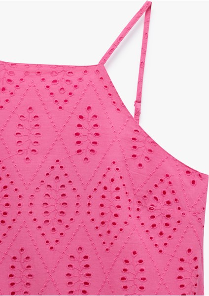 Pamuklu A Kesim Mini Halter Yaka Ince Askılı Fisto Elbise indirimleri