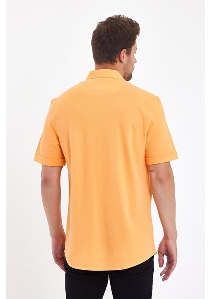 Erkek Polo Yaka Kısa Kollu Düğmeli Bol Bakır Gömlek indirimleri