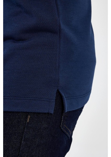 Erkek Basic Polo Yaka Cepli Kısa Kol Lacivert Tişört fırsatları