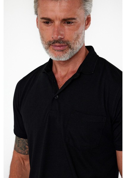 Erkek Polo Yaka Kısa Kol Cepli Tişört Safran fiyatları