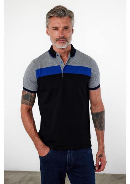 Erkek Basic Polo Yaka Düz Kısa Kol Dar Bordo Tişört