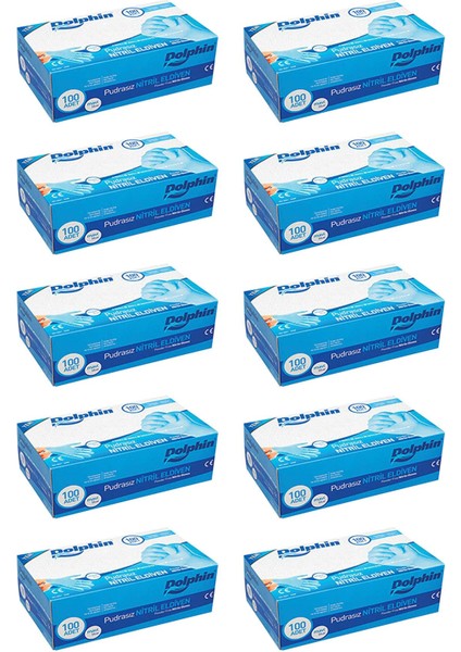 Pudrasız Mavi Nitril Muayene Eldiveni Xl Beden | 10 Paket - Mdr