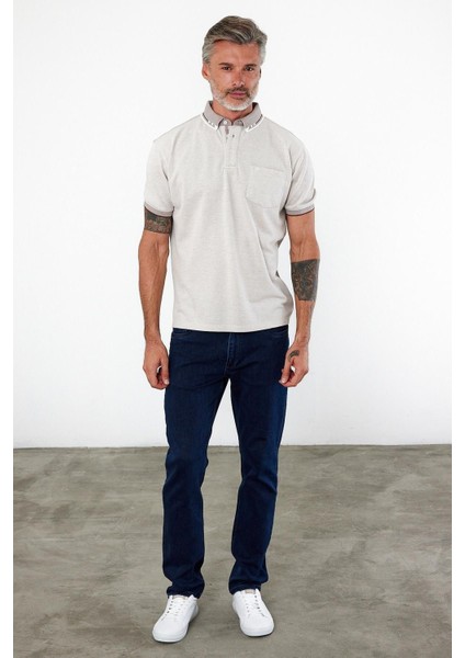 Erkek Basic Polo Yaka Kısa Kol Cepli Düz Yeşil Tişört modelleri