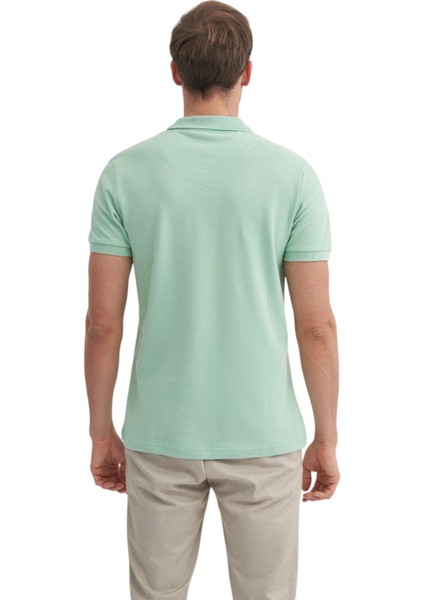 Erkek Polo Yaka Slim Fit Düz Pamuklu Tişört 4613 modelleri