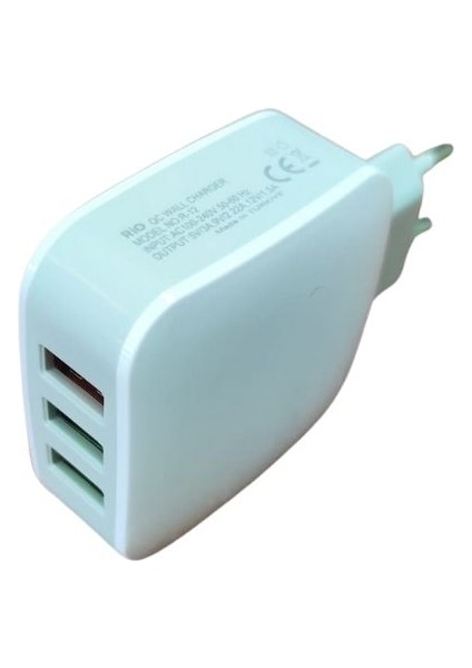 Rio 18W 3 Port Hızlı Şarj Cihazı – Akıllı ve Güvenli Şarj