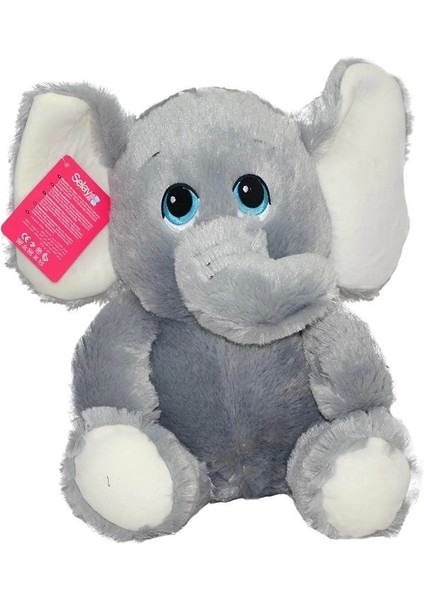 1257G Selay, Oturan Fil Gri 30 cm