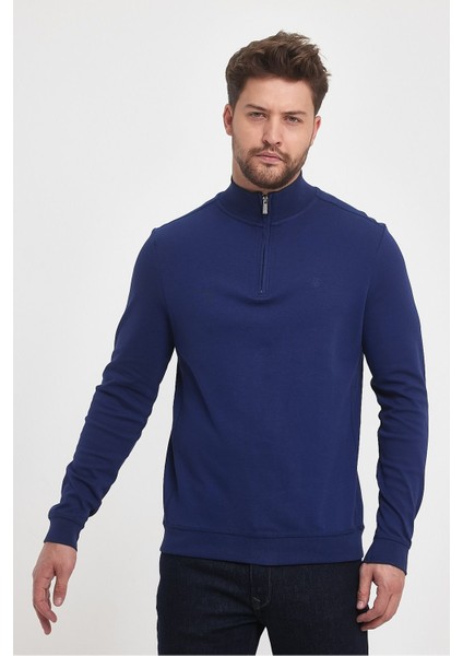 Erkek Kışlık Uzun Fermuarlı Dik Yaka Taş Sweatshirt fırsatları