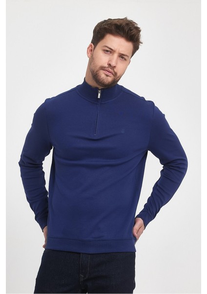 Erkek Kışlık Uzun Fermuarlı Dik Yaka Taş Sweatshirt indirimleri