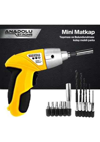 Anadolustrong SCR17 26 Bits Parça Şarjlı Vidalama Matkap Seti fiyatları