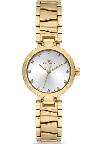FL21617AWT-B Quartz Çelik Altın Rengi 26 mm Kadın Kol Saati