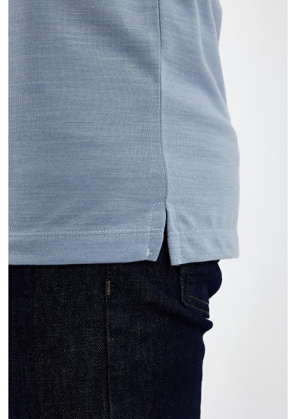 Erkek Comfort Basic Polo Yaka Cepli Uzun Bej Tişört fırsatları