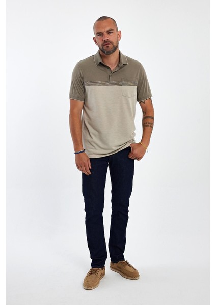 Erkek Basic Polo Yaka Cepli Kısa Kol Lacivert Tişört fiyatları