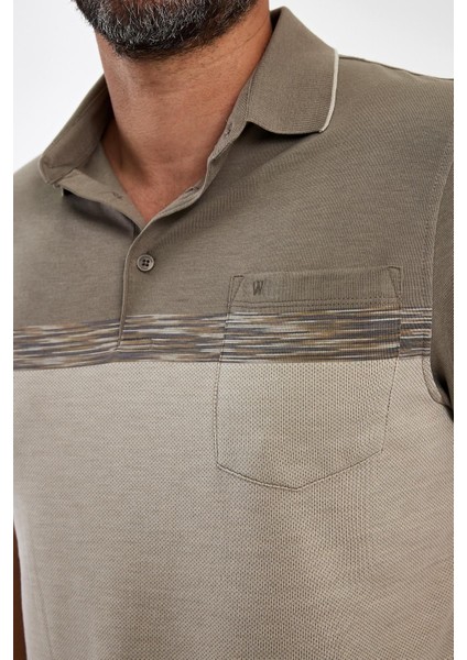 Erkek Basic Polo Yaka Cepli Kısa Kol Lacivert Tişört modelleri