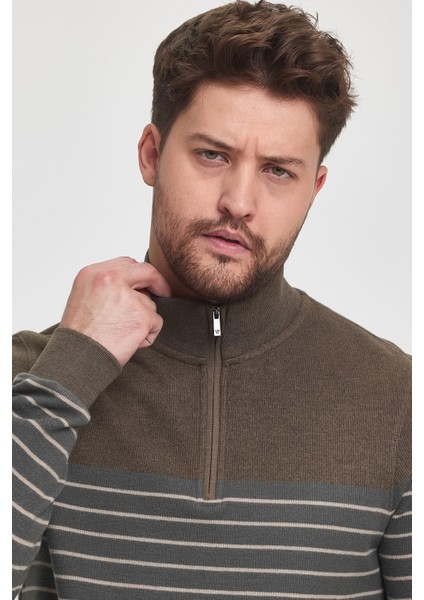 Erkek Uzun Kışlık Dik Yaka Fermuarlı Siyah Sweatshirt fiyatları