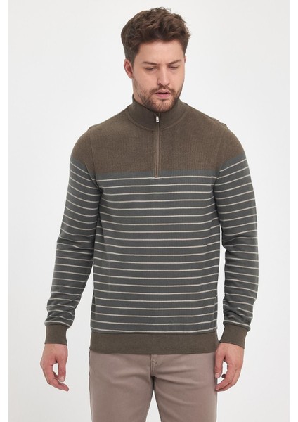 Erkek Uzun Kışlık Dik Yaka Fermuarlı Siyah Sweatshirt modelleri