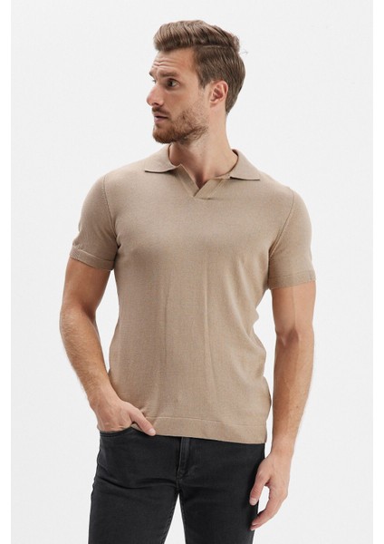 Erkek Uzun Polo Yaka Kısa Kollu Siyah Düz Triko Kazak fiyatları