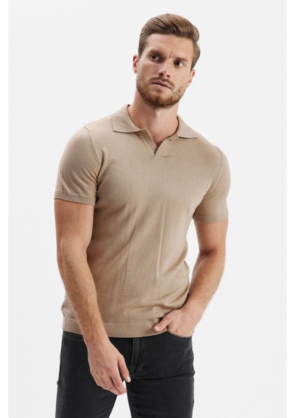 Erkek Uzun Polo Yaka Kısa Kollu Siyah Düz Triko Kazak indirimleri