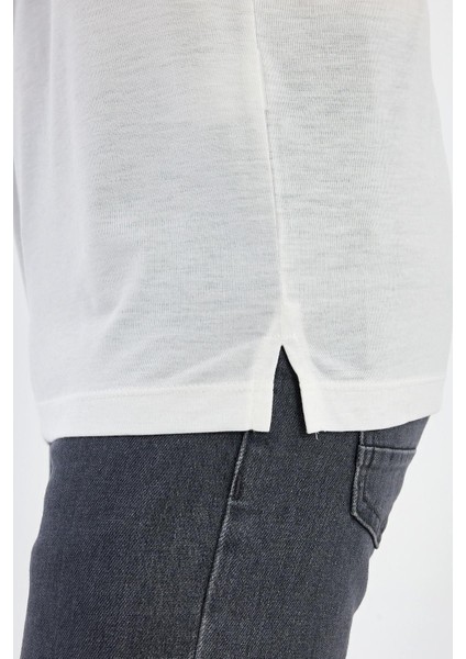 Erkek Basic Polo Yaka Cepli Düz Uzun Lacivert Tişört fırsatları