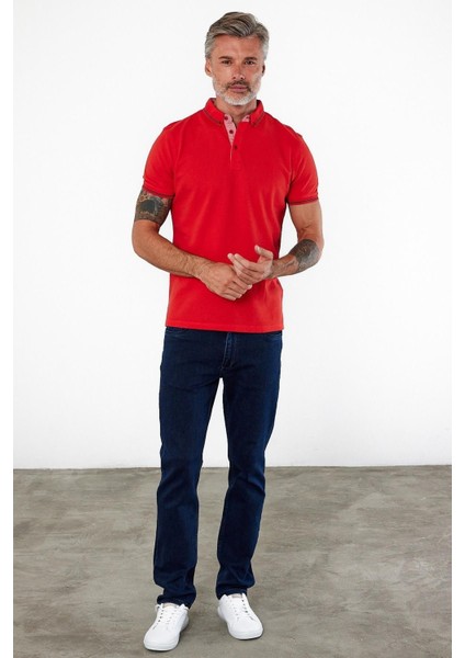 Erkek Dar Basic Polo Yaka Kısa Kol Düz Tarçın Tişört fiyatları