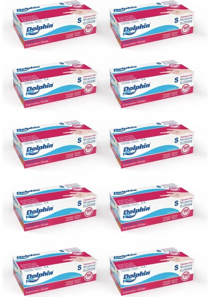 Beyaz Vinil Eldiveni Pudrasız S 100 Adet x 10 Paket