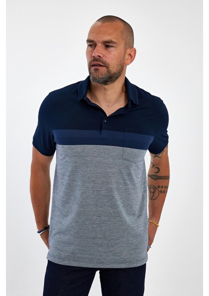 Erkek Polo Yaka Uzun Cepli Kısa Kol Basic Haki Tişört