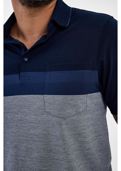 Erkek Polo Yaka Uzun Cepli Kısa Kol Basic Haki Tişört modelleri