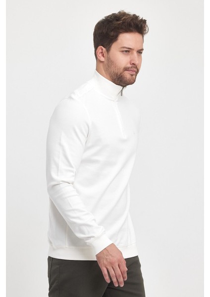 Erkek Kışlık Uzun Fermuarlı Dik Yaka Taş Sweatshirt modelleri