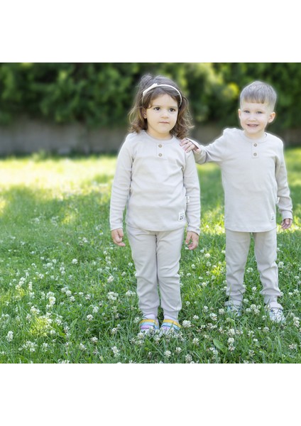 Bebek Alt Üst Takım %100 Pamuk Fitilli Kumaş