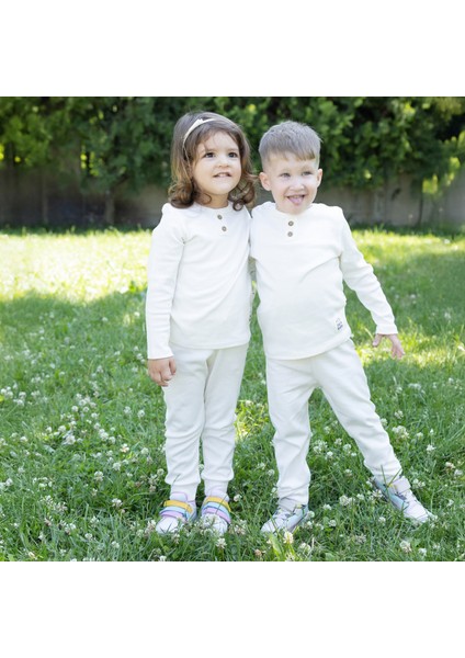 Bebek Alt Üst Takım %100 Pamuk Fitilli Kumaş