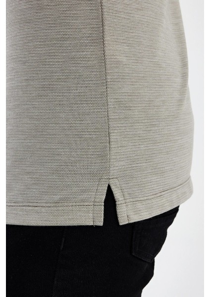 Erkek Polo Yaka Uzun Cepli Kısa Kol Basic Haki Tişört fırsatları