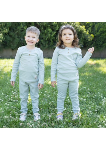 Bebek Alt Üst Takım %100 Pamuk Fitilli Kumaş